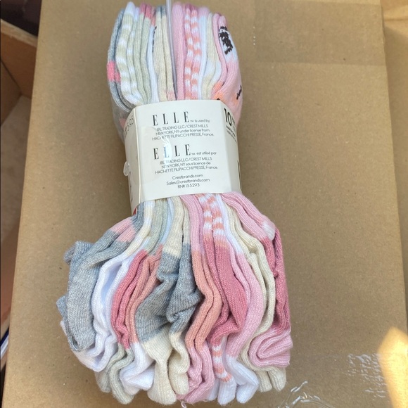 Elle Pink and Cream Women's Socks - Picture 3 of 5